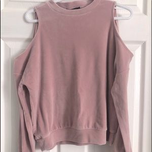 Revamped Pink Sweater w. Cutout Shoulders
